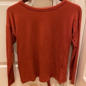 Alya long sleeve tie back sweater